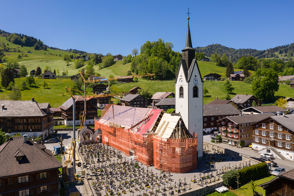 Schwarzenberg, Dachstuhl Sanierung