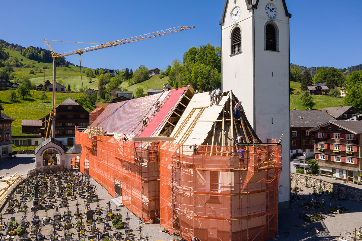 Schwarzenberg, Dachstuhl Sanierung